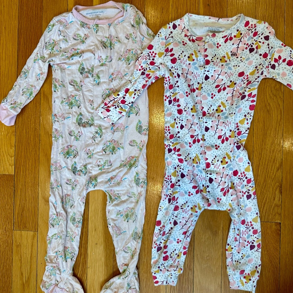 Magnetic Me Girls One-Piece Pajama set | Size 9-12 M
